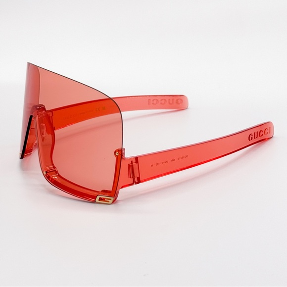 NEW GUCCI GG1631S 001 RED OVERSIZED WOMEN SUNGLASSES - Picture 7 of 11